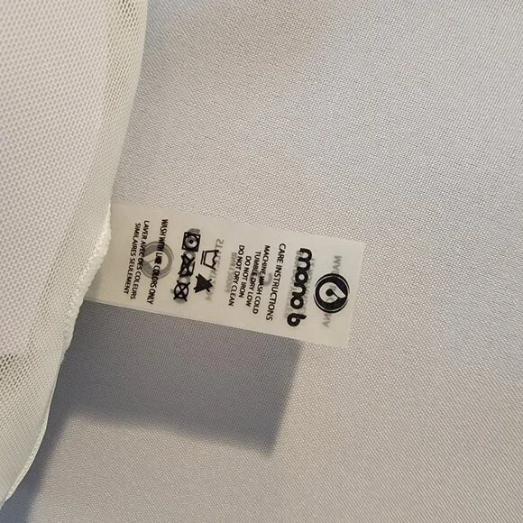 NWT Mono B Black & White Striped Racerback Padded Spandex Sports Bra Sz SM - Picture 6 of 7